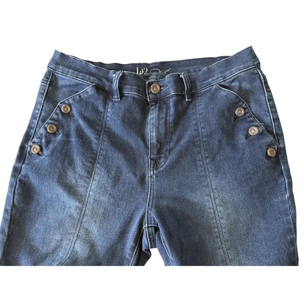 JD2‎ INC International Concepts Womens Dark Wash Straight Jeans  Size 12P Y2K